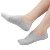 Calcetines de cachemir y seda de caña baja para otoño e invierno, suaves, alta elasticidad en el talón, silicona antideslizante, cálidos, a prueba de frío, invisibles, color liso, tipo calcetín de barco