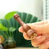 Calabaza de Sándalo Estilo Flor de Loto Pequeña Ojo Creativo Masajeador Cabeza de Cuerno Palo de Masaje Facial Punto de Tendón Acupunto Cuidado de la Piel