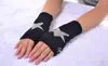 Guantes de lana tejidos de doble capa estilo coreano sin dedos invierno lindos estrella de cinco puntas cálidos guantes de dedos abiertos venta al por mayor de fábrica