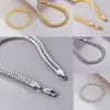 Popular Transfronteiriço 6mm Moda Masculina Pulseira Lateral Corrente de Malha Simples Europeia e Americana Frente e Verso Pulseira de Casal