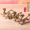 Latón Puro Cuatro Bestias Míticas: Qinglong, Tigre Blanco, Pájaro Rojo y Dragón Negro, Regalos Retro Culturales y Creativos, Adornos Decorativos de Artesanía para Escritorio
