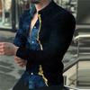 2023 cross-border europeu e americano comércio exterior primavera masculina impressão digital 3D casual personalidade camisa manga comprida fábrica atacado