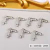 Arte de Unha Estrela Cruzada Metal Pin Lz Mesmo Estilo Decoração de Unha Corvo Coração Pingente Liga de Zinco Acessórios para Nail Art