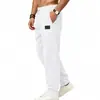 2026 Nuevos pantalones deportivos casuales de invierno estilo americano para hombre, de corte holgado, resistentes, modernos, con forro polar, para Amazon transfronterizo
