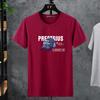 Camiseta Masculina de Manga Curta, Algodão Lycra Elástico, Tamanho Grande Oversized, Camiseta Básica para Homens Grandes, Top Estampado Tendência