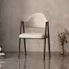 Silla de comedor de lujo ligero, silla de ocio para el hogar con respaldo, taburete simple para escritorio, silla para restaurante de té con leche y manicura, silla de recepción para negocios
