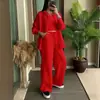 Conjunto Feminino de Duas Peças Moda Primavera Novo Estilo Europeu e Americano Temperamento Elegante Tamanho Plus Conjunto de Camisa com Aspecto de Linho Calça Longa Solta de Cintura Alta