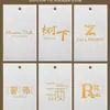 Nueva etiqueta de ropa logo cordón etiqueta Etiqueta para mujer precio personalizado tarjeta colgante etiqueta estilo natural artístico