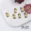 Arte de Uñas de Aleación de Año Nuevo Pequeños Accesorios Joyería Celebrante de Internet Nuevo Bolsa de la Fortuna Lúcida Yuanbao de Oro Joyería para Uñas