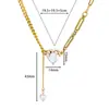 Estilo INS Nuevo Estilo Simple Colgante de Corazón con Circonita Cadena para Clavícula Versátil