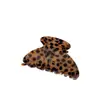Presilha de Cabelo de Acetato com Estampa de Leopardo Coreana para Mulheres, Elástico Simples, Novo Acessório de Cabelo para Mulheres