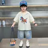 Traje de Manga Corta para Niños Verano Niños Estilo Coreano Camiseta Conjunto de Dos Piezas 2026 Nuevo Ropa Delgada de Verano para Bebé Niño 2