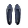 Encontre Estoque de Fábrica Online! Sapatos Clássicos Estilo Commuter com Bico Redondo Pequeno, Laço e Sola Rasteira Inspirada na Chanel, Mesmo Modelo da Mãe da Grape