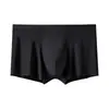 Procesamiento PersonalizadoEn stock OEM/ODM marca privada color liso cómodos transpirables para hombre de seda de hielo calzoncillos tipo bóxer