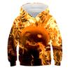 Sudaderas de Otoño Cabeza de Calabaza de Halloween Sudaderas con Estampado 3D Niños Niñas Sudaderas con Capucha Pulóver Tops Moda Infantil