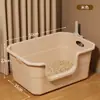 Bandeja para Gatos Extra Grande, Inodoro para Gatos Antisalpicaduras, Bandeja para Gatos Abierta Enorme, Bandeja para Gatos Gigante Extra Grande