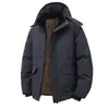 9986-9987 Abrigo de Algodón, Nuevo Abrigo de Algodón Otoño e Invierno, Forro Polar y Engrosado, Longitud Media, Ropa de Invierno para Hombres de Edad Media y Mayores