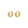 Brincos de Metal Escovado Fosco Estilo Francês Design de Nicho Minimalista Chic Brincos de Argola para Mulheres
