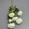 Flores Artificiales Transfronterizas 6 Cabezas Rosa Melocotón Flores Artificiales Multicolor Fantasía Guía de Camino de Boda Rosas Artificiales