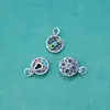 Plata Pura S999 Retro Nuevo Chinoiserie Cloisonné Azul Quemado Nudo Chino Loto Tendencia Nacional Pulsera DIY Accesorios de Plata