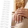 Adesivos de Nail Art de Comércio Exterior Mais Vendidos, Cor Nude Transparente, Cor Sólida, 24 Peças, Tamanhos Variados, Pontas de Nail Art Usáveis, Atacado