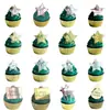 Decoración Creativa para Cupcakes Estilo Ins Transfronterizo Suministros para Fiestas Navideñas Marcado Láser Decoración para Pasteles