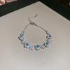 Pulseira de Amor Flor de Quatro Pétalas Zircônia Moda Transfronteiriça Pulseira de Alto Nível de Luxo Leve Pulseira Super Brilhante para Namorada Combina com Tudo para Mulheres