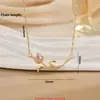 Cadena de clavícula de acero de titanio microincrustación circón de colores diseño de tulipán collar de lujo ligero moda para mujer accesorios simples que no se decoloran