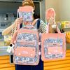 Mochila escolar para mujer estilo Mori con diseño de grafiti personalizado, combinable, de gran capacidad, para estudiantes de secundaria, preparatoria y primaria.