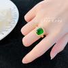 Anillo Retro Francés con Gema de Color Incrustada Estilo Europeo y Americano Lujo Ligero Anillo Tesoro de Color para Mujer Diseño de Moda de Alta Gama