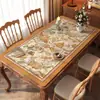 Mantel de Mesa Estilo Americano, Impermeable, Resistente al Aceite, Lavable, Lujo Ligero, Sensación de Alta Gama, Aislante Térmico para el Hogar, a Prueba de Polvo, Anti-Quemaduras, Mantel para Mesa de Café