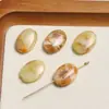 Contas de Pedra Natural Irregular Geométricas Formato Oval Quadrado Redondo com Furo Vertical para Brincos Pulseira Acessórios