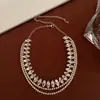 Collares de Múltiples Capas con un Toque de Lujo, Cadena para Clavícula con Pedrería, Accesorio Sencillo y Elegante para Vestido de Noche, Regalo para el Día de la Madre