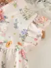 Vestido Novo de Verão para Menina Desenho de Coelho Girassol Estilo Chinês Manga Flutuante Vestido Cheongsam Sudeste Asiático Transfronteiriço