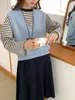 Moonlight Schumann Chaleco de Punto sin Costuras Integrado 100% Lana Merino Cuello en V para Mujer Otoño Capa Superior sin Mangas