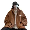 Moletom cardigã novo para primavera e outono de 2026, jaqueta com capuz solta estilo americano da moda para homens e mulheres, novo estilo popular para o inverno