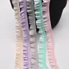 Renda Franzida Elástica Colorida em Estoque1,5Cm com Alta Elasticidade Colorida Acessórios para Vestuário Fornecidos Diretamente da Fábrica