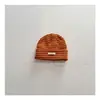 Colección nueva de otoño/invierno 2026 para niños estilo coreano: gorro de punto rayado personalizado, cálido y acogedor, con borde enrollado y diseño para poner