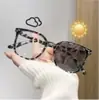 Gafas de color té frío verde oliva para mujeres miopes se pueden equiparar con prescripción de astigmatismo ultraligeras montura simple de marco grande montura de gafas con bloqueo de luz azul
