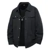 Chaqueta de Pana para Hombre Primavera y Otoño 2025 Nueva Moda Marca Holgada Solapa Casual Chaqueta de Trabajo para Hombre 2806
