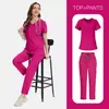 Ropa de trabajo médica de dos piezas multicolor, trajes de quirófano elásticos para ventas transfronterizas, uniformes quirúrgicos para hospitales y clínicas de mascotas