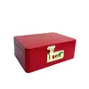 Caja de hojalata rectangular con cerradura de combinación Caja de hierro Caja ciega personalizada Empaque de papelería Caja de hierro rectangular con cerradura