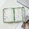 Frete Grátis Caderno com Capa de PVC Transparente com Zíper de Coração a Laser e Adesivos de Estrela, Refilável 6 Furos