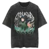 Tamanho Europeu Transfronteiriço Naruto Hip Hop Oversized Lavado Anime Camisetas m