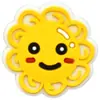 Accesorios Planos de PVC Lindos Transfronterizos Pasador Broche Ropa Accesorios de Joyería DIY Dibujos Animados Sol Pequeño Parche de Goma Suave