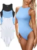 Body de Verão Europeu e Americano Transfronteiriço 2023 Amazon Aliexpress Justo Sem Mangas Canelado Triângulo