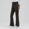 Pantalones de esquí profesionales de doble tabla para mujer, transfronterizos europeos y americanos, cortavientos, cálidos, impermeables, ajustados para exteriores, alta elasticidad para mujer