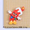 Expressão Fofa Desenho Animado de Natal Peças de Acessório DIY Cola de Creme Resina Peças Pequenas Material para Pingente de Sapato Crocs Kit