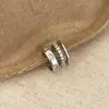 Diseño de Moda Minimalista Europeo y Americano Ear Cuff de Tres Capas Incrustado de Circonita Versátil Nicho Lujo Ligero Gama Alta Pendientes Personalizados para Mujer