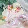 Accesorios para el cabello de flores de seda estilo Han antiguo, flor, cinta larga, pequeña princesa, combinable, dulce y fresco, tocado para niños